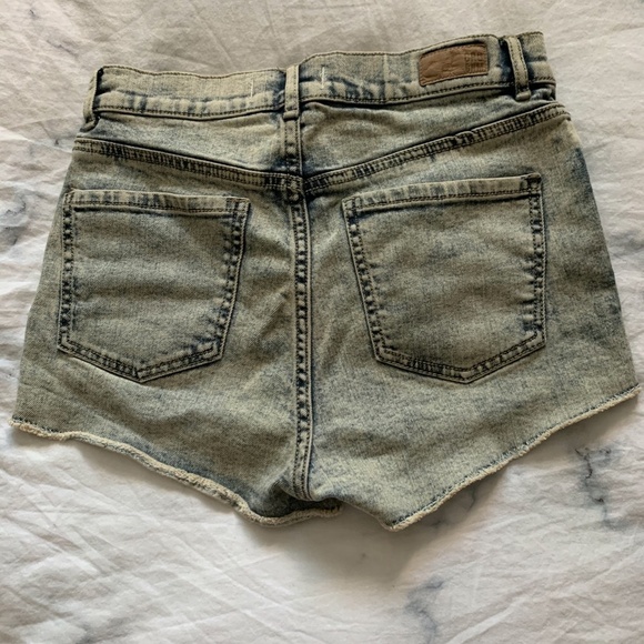Garage High Waisted Denim Shorts - Picture 2 of 4